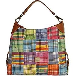 Dooney Bourke Madras "Ants" Shoulder Sac Bag