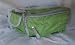 Nature Planet Lightweight Travel Bumbag, Document Passport Holder, Holiday Waist Bag - Lime Green With Grey Trim