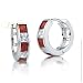 STUDIO 925: *PRINCESS RUBY CZ HUGGIE HOOP EARRINGS*