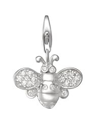 VINANI brand Germany 925 Sterling Silver Charm Pendant Bee Zirconia Stones HBI