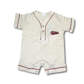 University of Oklahoma Sooners - Kids Crème Color Piping Romper Onesie w/ Script Tail Text design