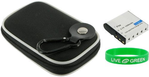 more about 2n1 Nylon Hard Shell Case (Black) EN-EL11 Battery for Nikon Coolpix S560 Digital Camera Graphite Black