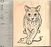 russian_blue40russian blue - Russian Blue Cat with Catnip Mouse Rubber Stamp