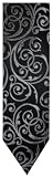Men's Sean John Necktie Neck Tie Paisley Black and Silver