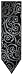 Men's Sean John Necktie Neck Tie Paisley Black and Silver