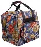 Hemline Blue Floral Serger Tote Bag