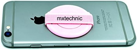 MXtechnic 360 Degree Rotation Finger Phone Grip for iphone6/5s/5c/5,Samsung Galaxy HTC One,ipad iPod, Tablet (Pink)