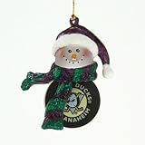 Anaheim Ducks NHL Striped Acrylic Snowman Ornament (3