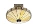 Dale Tiffany 8644/2LTF Mission Umbrella Light Fixture, Antique Bronze and Art Glass Shade
