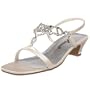 Annie Shoes Women's Allison Slingback,Ivory Satin,7 M US