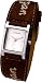 Morgan ladies, Analogue, brown leather cuff strap watch