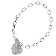 CZ Sterling Silver Heart Bracelet