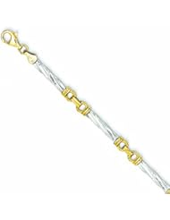 Genuine 14K Two-Tone Bracelet 7 Inches 7 Grams Of Gold 100% Satisfaction Guaranteed.