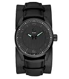 G by GUESS Black Leather Cuff Watch