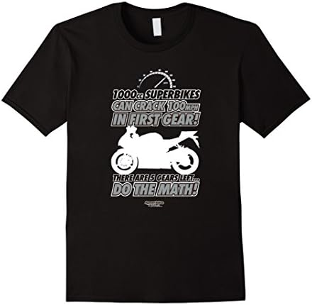 Men's Math Shirt - Superbikes Do the Math Large Black