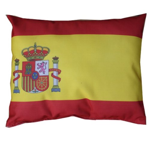 Spanien Fußball EM 2012 Fan Artikel Auto Deko Kissen Spanien mit Wappen, beide Seiten bedruckt , 21 x 28 cm.
