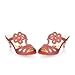 Carol Shoes Fashion Rhinestone Womens Mid Heel Peep Toe Sandals Slippers
