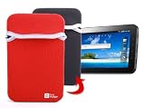 Red And Black Reversible Water Resistant Carry Case For Acer Iconia Tab A100, DisGo Tablet 7000 & Tablet 6000