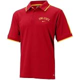Nike Iowa State Cyclones Red Classic Dri Fit Short Sleeve Polo