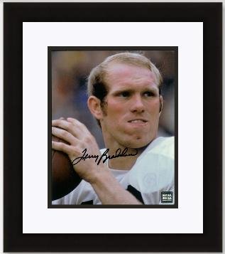 Terry Bradshaw Autographed Pittsburgh Steelers 8x10 Photo - 4 time Super Bowl Champion - Custom Framed