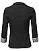 MBE Women's Classic Basic Stretchy Rolled Up Sleeve Blazer