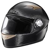 GLX Snell Full Face Motorcycle Street Helmet Carbon Black Large
