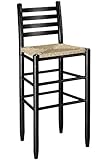 Carolina Ladder back Bar Stool, 30"BARSTOOL, BLACK