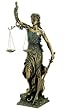 JUSTITIA Themis Goddess of Justice & Law Statue Real Bronze Powder Cast Sculpture