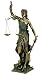 JUSTITIA Themis Goddess of Justice & Law Statue Real Bronze Powder Cast Sculpture