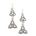 Celtic Trinity Triquetra Drop Earrings