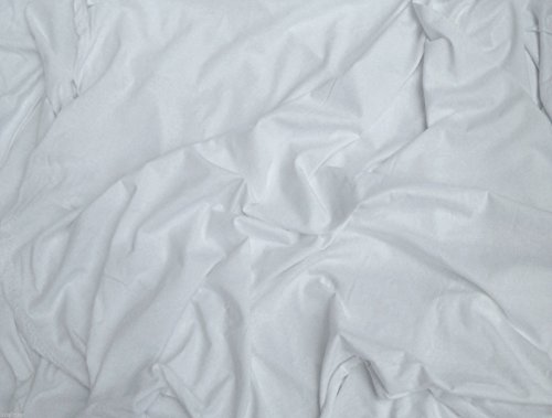 White Organic Cotton Fabric Jersey Knit Eco-Friendly By The Yard 8/15