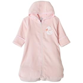 Spasilk 100% Cotton Terry/Velour Hooded Bath Bag with Zipper Front