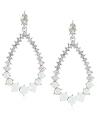Adia Kibur Rhinestone Tear Drop Earrings