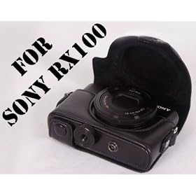 MegaGear - Ever Ready Protective Black Leather Camera Case , Bag for Sony DSC-RX100 RX100