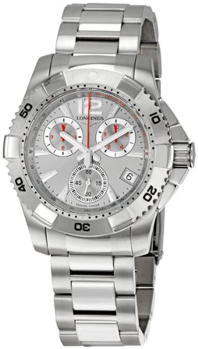 Longines Men's L36504766 HydroConquest Quartz Chronograph Silver Chronograph Dial Watch