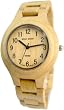 Tense Mens Maple Round Analog Wood Watch Hypoallergenic G7509M