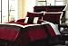 Hotelier Burgundy King 8 Piece Comforter Set