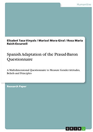 Spanish Adaptation of the Prasad-Baron Questionnaire: A Multidimensional Questionnaire to Measure Gender Attitudes, Beliefs and Principles