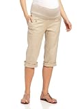 Jules & Jim Womens Maternity 3/4 Length Pant With Button Detail