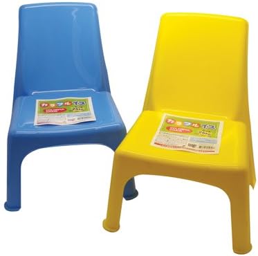 Set of Two Kids Chair 10 X 13 Inches Baby Blue & Yellow
