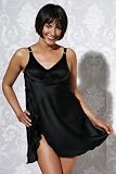 Di Murini Rowena Black Satin Babydoll