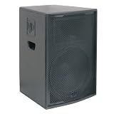NJD Black Painted Birch Ply NI15300 380mm 300W Professional Full Range Speaker Cabinet. Boxed