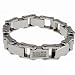Stainless Steel Bracelet with cz and bicycle chain title=