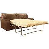 Jefferson Full Aniline 3 Seater Leather Sofa Bed (Italian Cocoa)