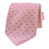 Pink Spotted 100% Silk Necktie Neck Tie