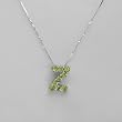 Necklace With 2.70ctw Genuine Peridots Made of 925 Sterling silver. Total item weight 5.0g Length 16in
