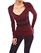PattyBoutik Sexy Strips Bolero Style V Neck Knit Top Sweater