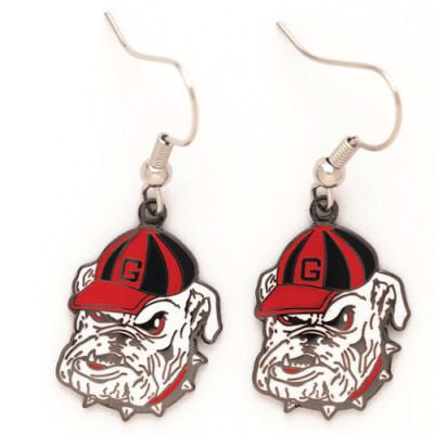 GEORGIA BULLDOGS OFFICIAL LOGO EARRINGS