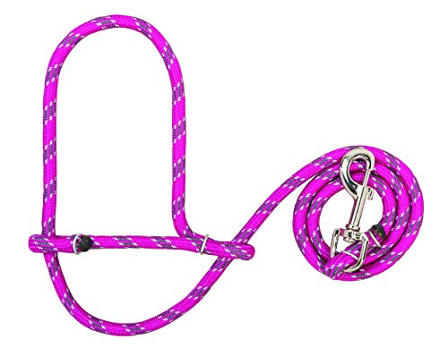 Weaver Leather Average Poly Rope Sheep Halter with Snap, Berry/Reflective