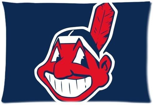 MLB Cleveland Indians Logo Custom Pillow Case Cotton 20*26 Standard Bedding Pillowcase DIY Cushion Case